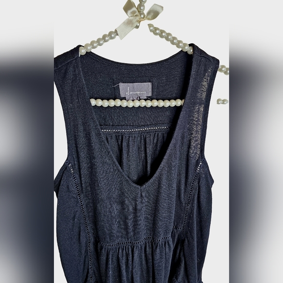 Anthropologie Malaga V-neck Black Tiered Tunic Size XS - Picture 10 of 13